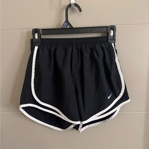 Nike Women's Black and White Athletic Shorts